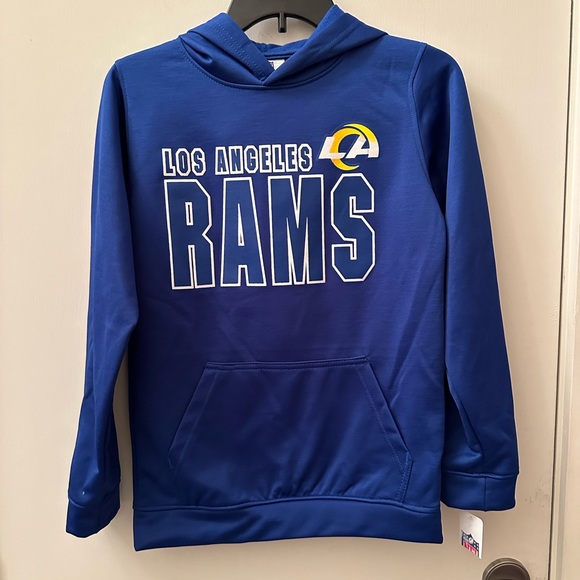 La Los Angeles Rams Youth Kids Hoodie Jacket Pullover nwt xl x large 16/18 - Picture 1 of 3